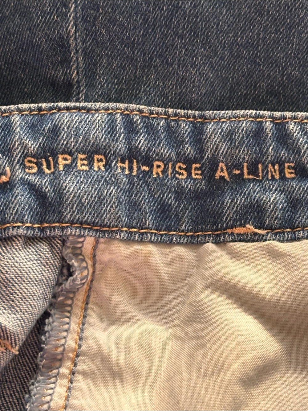 American Eagle Denim/Jean Button-Front A-Line Skirt - Picture 7 of 8